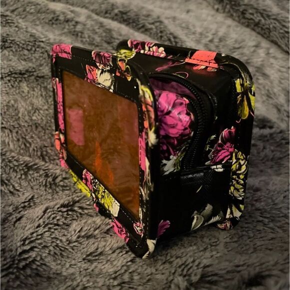 Victorias secret VS bombshell wildflowers beauty cube /bag/pouch neon - Picture 1 of 2